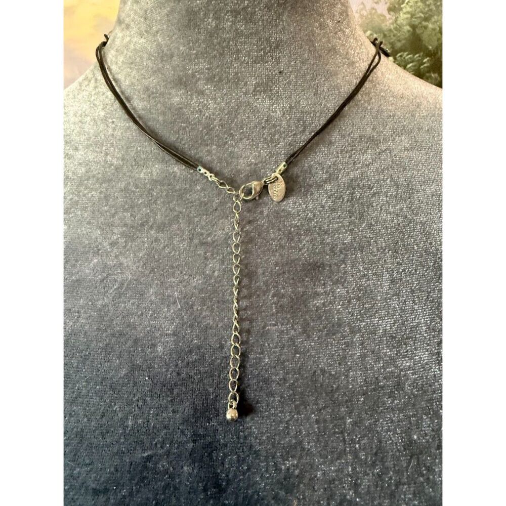 Retired Lia Sophia Necklace/Choker Silver Sea foam Bead - Picture 4 of 5
